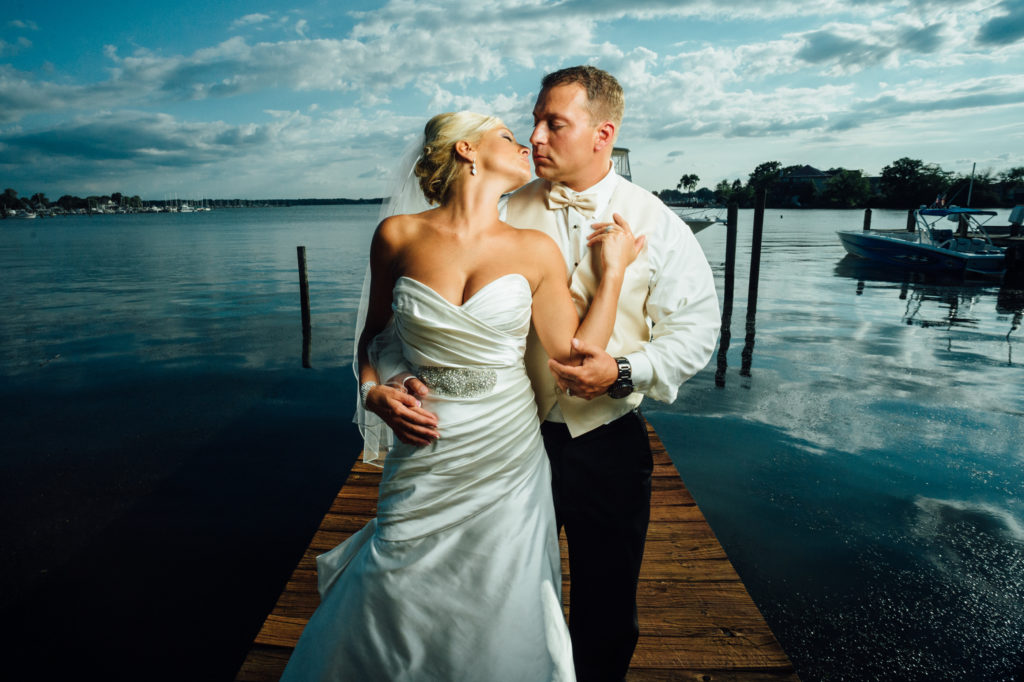 Middle River Wedding Bride and Groom WaterView 